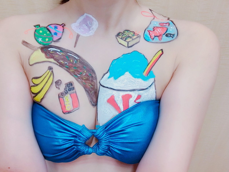 【椎名香奈江エロ画像】Fカップ巨乳を使ったパイアートで目立ちたいグラビアアイドルｗ 14