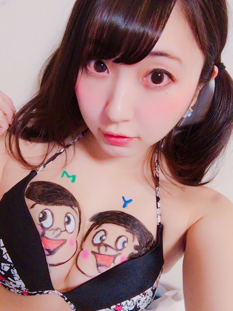 【椎名香奈江エロ画像】Fカップ巨乳を使ったパイアートで目立ちたいグラビアアイドルｗ 19