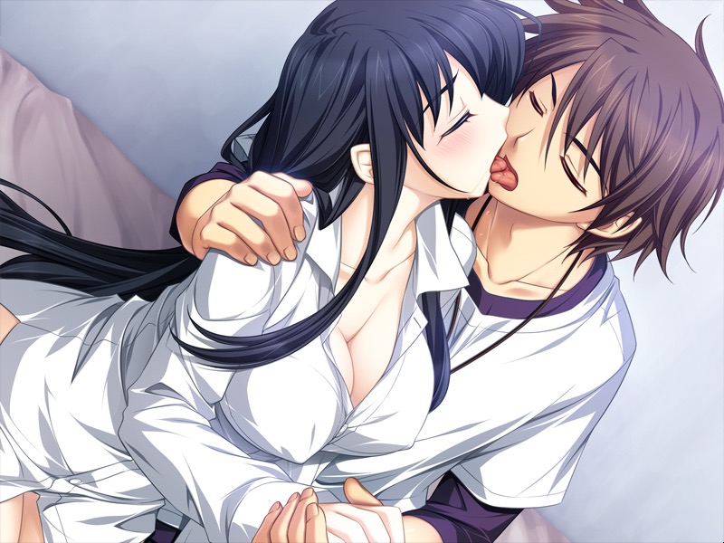【キスの日二次エロ画像】美少女たちが涎を垂らしながら濃厚なキスで蕩けちゃうセックス画像 33