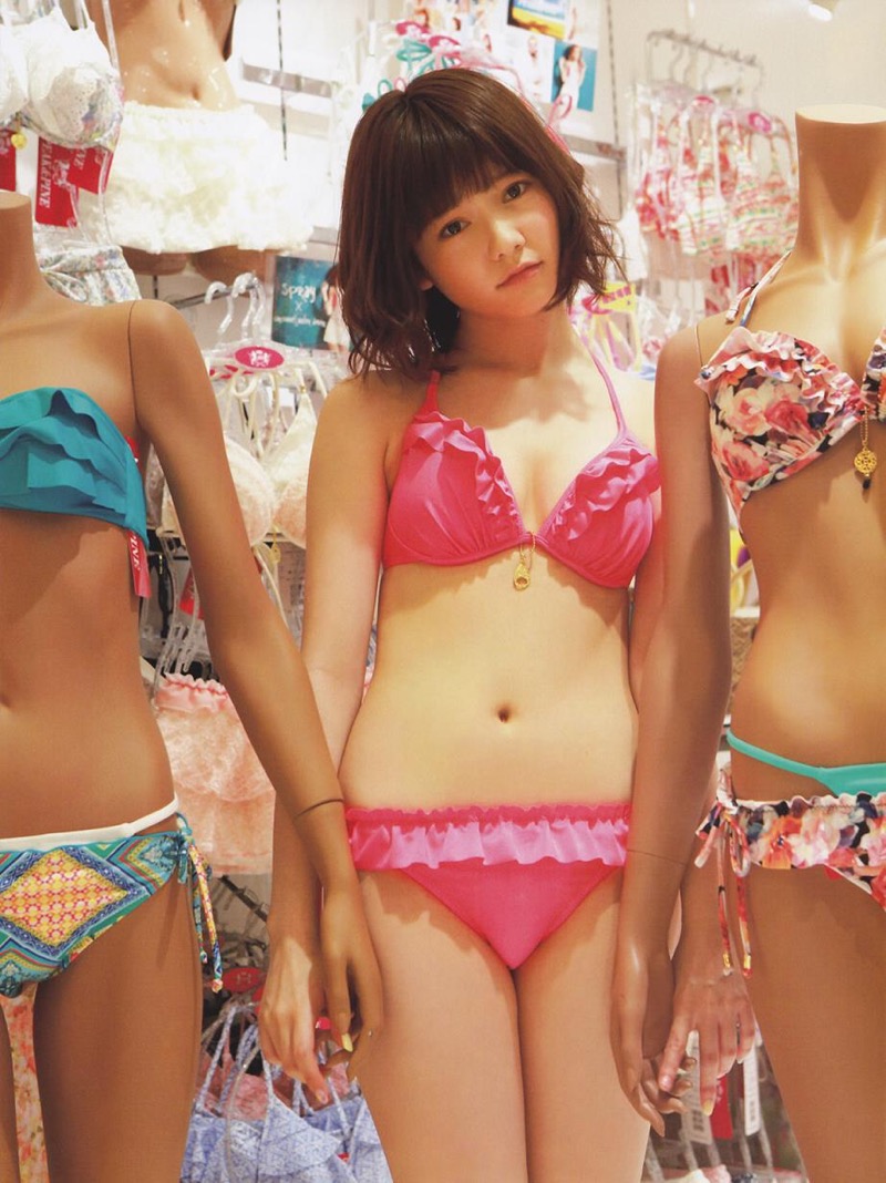 【島崎遥香グラビア画像】さらさらロングのボブヘアが似合ってエクボも可愛い元AKB48アイドル 54