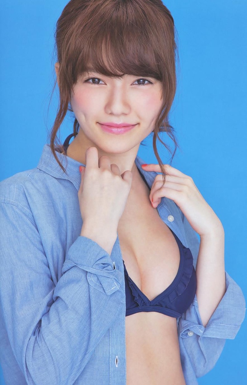 【島崎遥香グラビア画像】さらさらロングのボブヘアが似合ってエクボも可愛い元AKB48アイドル 69