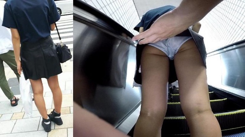 【スカートめくりエロ画像】待ちゆく女性の不意を突いてスカートを捲るイタズラしたったｗｗｗｗ 34