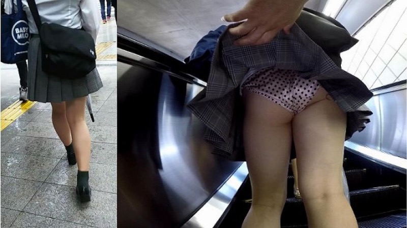 【スカートめくりエロ画像】待ちゆく女性の不意を突いてスカートを捲るイタズラしたったｗｗｗｗ 35