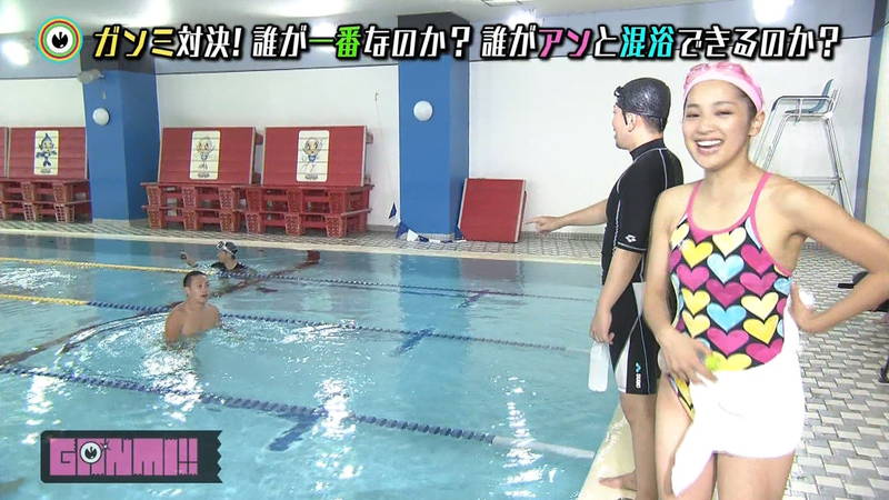 【中村アンキャプ画像】中村アンが競泳水着でガチ勝負のはずが鈍くさくて可愛いだけにｗｗｗ 06