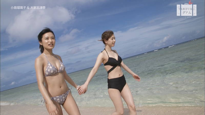 【水着キャプ画像】小島瑠璃子と大家志津香の水着姿が同時に楽しめる幸せな番組ｗｗｗ 16