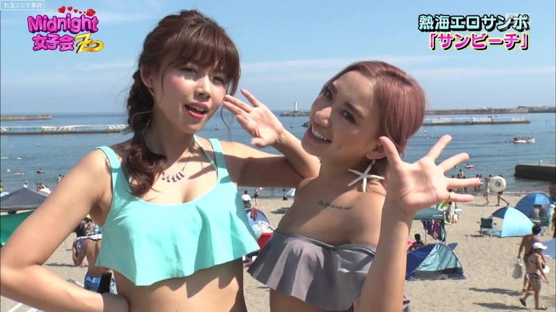 【素人キャプ画像】熱海でビキニの素人さんを脱がしてセクシーショットを撮る番組ってｗｗｗ 05