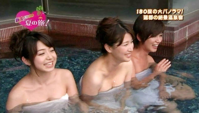 【温泉キャプ画像】タレント達の入浴シーンでハミ乳しまくりｗ 08